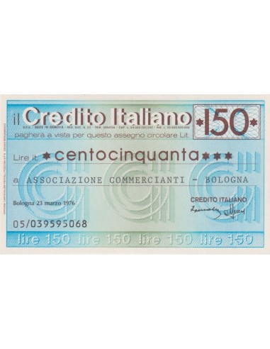 150 lire Associazione Commercianti - Bologna - 23.03.1976 - (CRIT53) FDS