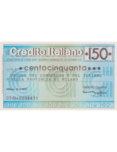 150 lire Unione Commercio e Turismo della Prov. di Milano - 26.03.1976 - (CRIT56) FDS