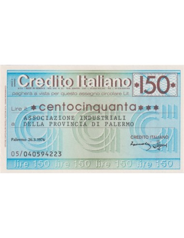 150 lire Associazione Industriali della Provincia di Palermo - 26.03.1976 - (CRIT57) FDS
