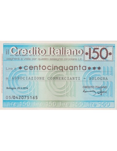 150 lire Associazione Commercianti - Bologna - 29.03.1976 - (CRIT58) FDS