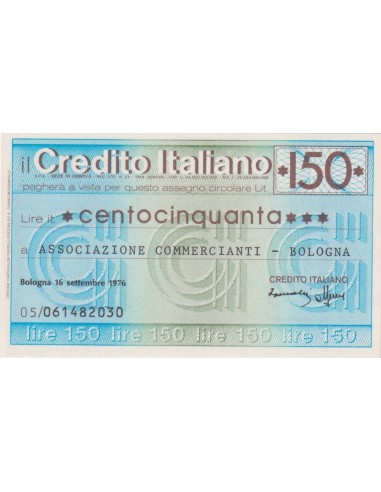 150 lire Associazione Commercianti - Bologna - 16.09.1976 - (CRIT59) FDS