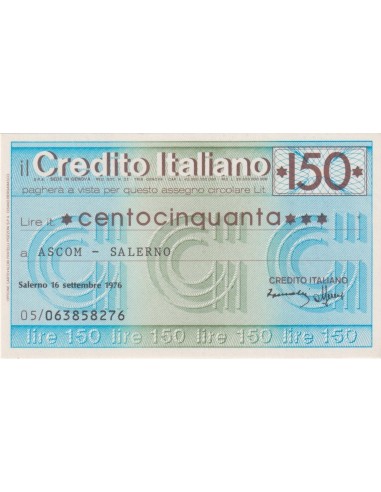 150 lire Ascom - Salerno - 16.09.1976 - (CRIT63) FDS