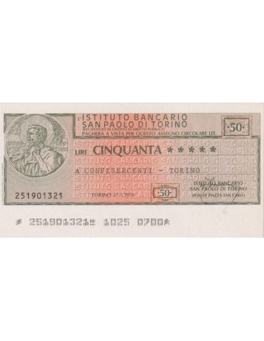 50 lire Confesercenti - Torino - 27.01.1976 - (IBSPT2) FDS