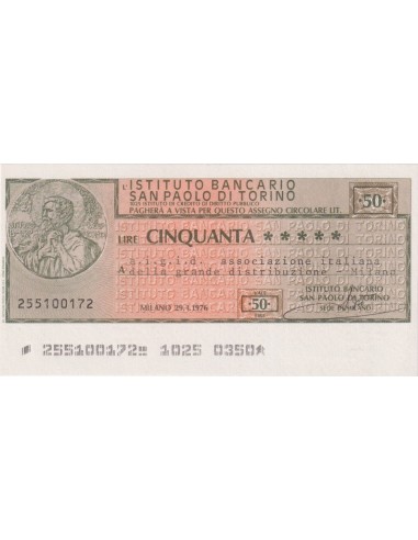 50 lire a.i.g.i.d. - Milano (Sede di Milano) - 29.01.1976 - (IBSPT3) FDS