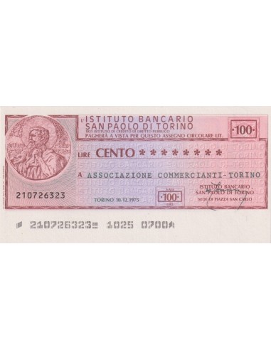 100 lire Associazione Commercianti - Torino - 10.12.1975 - (IBSPT8) FDS