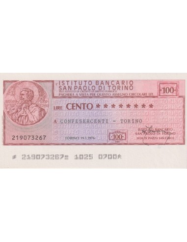 100 lire Confesercenti - Torino - 19.01.1976 - (IBSPT14) FDS