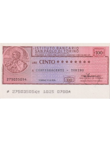 100 lire Confesercenti - Torino - 17.08.1976 - (IBSPT17) FDS