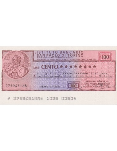 100 lire a.i.g.i.d. - Milano (Sede di P.za S. Carlo) - 15.11.1976 - (IBSPT19) FDS