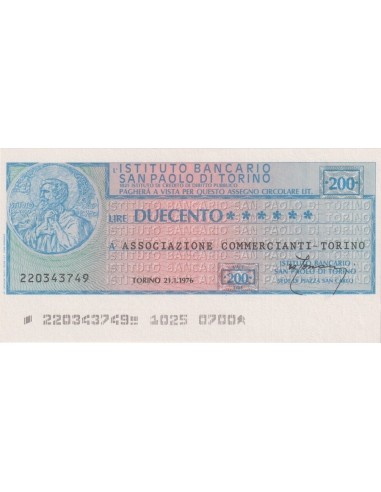 200 lire Associazione Commercianti - Torino - 21.01.1976 - (IBSPT30) FDS