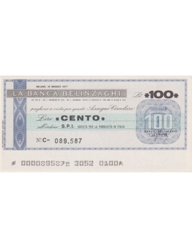 100 lire  S.P.I. società per la pubblicità in Italia - 18.05.1977 - (BBEL8) FDS