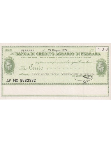 100 lire Associazione Prov.le Commercianti di Ferrara - 27.06.1977 - (BCAF42) FDS