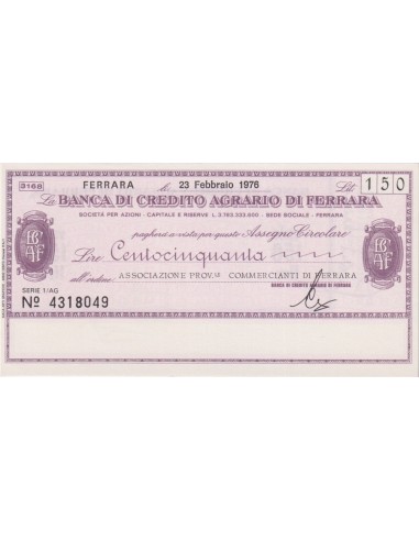 150 lire Associazione Prov.le Commercianti di Ferrara - 23.02.1976 - (BCAF49) FDS