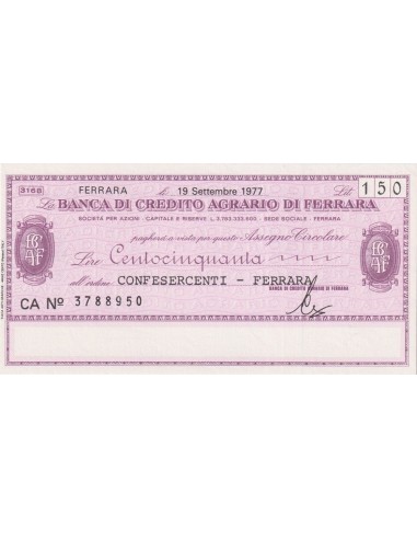 150 lire Confesercenti - Ferrara - 19.09.1977 - (BCAF60) FDS