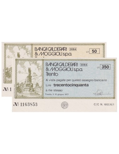50/350 lire Serie A me stesso - 10.06.1977 - (BCM11 / BCM12) FDS