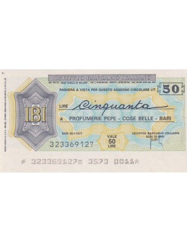 50 lire Profumerie Pepe - 26.01.1977 - (IBIT6) FDS