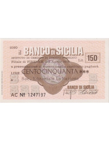 150 lire Soc. Editoriale La Nazione - 02.04.1976 - (BSIC12) FDS