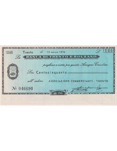 150 lire Associazione Commercianti - Trento - 15.03.1976 - (BTB10) FDS