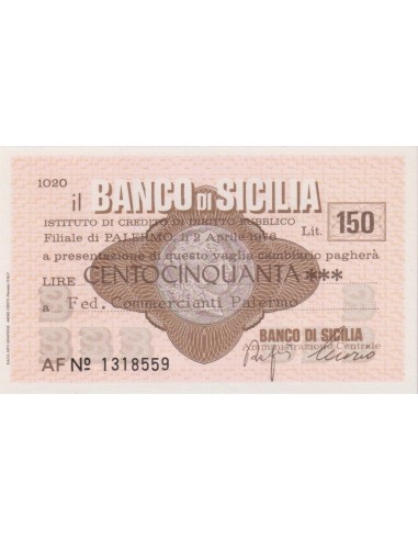 150 lire Fed. Commercianti Palermo - 02.04.1976 - (BSIC18) FDS