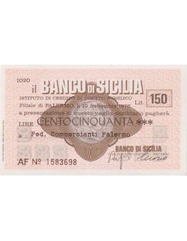 150 lire Fed. Commercianti Palermo - 10.09.1976 - (BSIC24) FDS