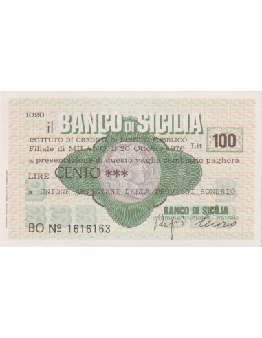 100 lire Unione Artigiani della Prov. di Sondrio - 20.10.1976 - (BSIC25) FDS