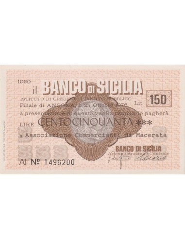 150 lire  Associazione Commercianti di Macerata - 25.10.1976 - (BSIC30) FDS