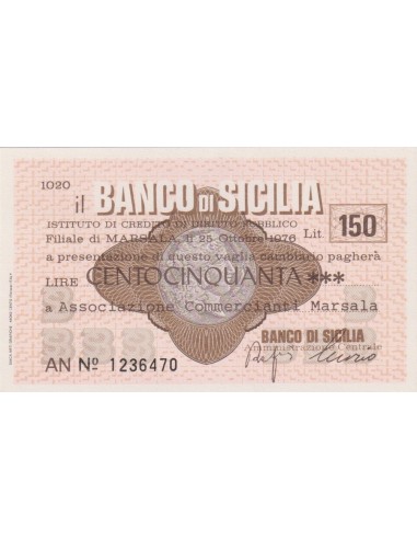 150 lire Associazione Commercianti Marsala - 25.10.1976 - (BSIC42) FDS