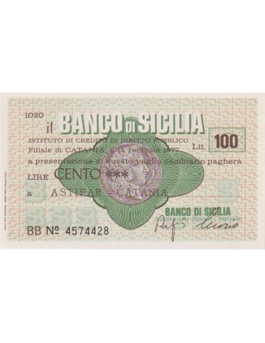 100 lire Astifar - Catania - 14.02.1977 - (BSIC64) FDS