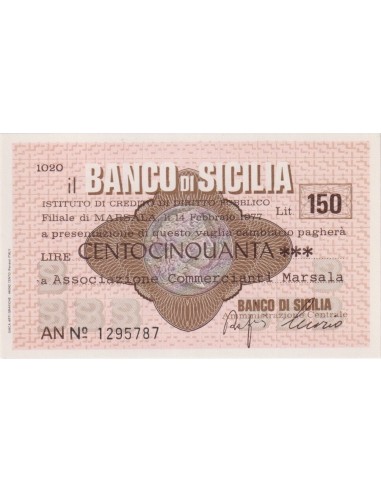 150 lire Associazione Commercianti Marsala - 14.02.1977 - (BSIC74) FDS