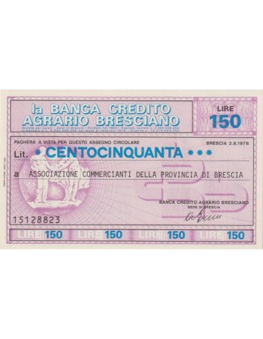 150 lire Associazione Commercianti  della Provincia di Brescia - 02.08.1976 - (BCAB14) FDS