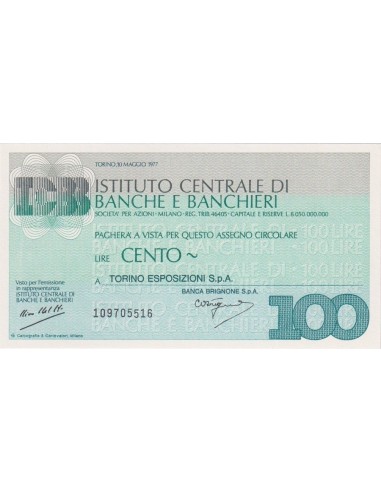 100 lire Torino Esposizioni S.p.A. - 10.05.1977 - (ICBB40) FDS