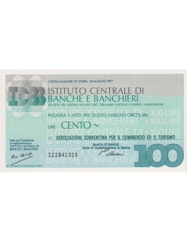 100 lire Associazione Sorrentina per il Commercio e Turismo - 30.05.1977 - (ICBB49) FDS