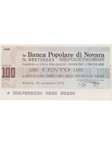 100 lire Associazione Commercianti della Provincia di Novara - 23.11.1976 - (BPN9) FDS