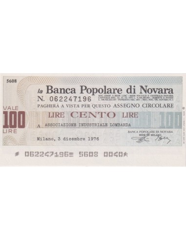100 lire Associazione Industriale Lombarda - 03.12.1976 - (BPN12) FDS
