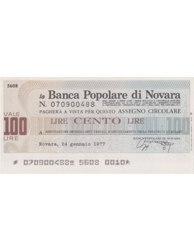 100 lire Ass. Dettaglianti Tessili e Abbigliamento Prov. Milano - 24.01.1977 - (BPN33) FDS