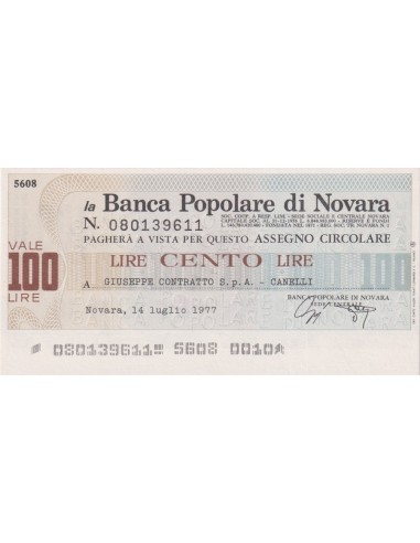 100 lire Giuseppe Contratto S.p.A. - Canelli - 14.07.1977 - (BPN37) FDS