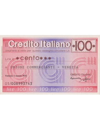 100 lire Unione Commercianti - Venezia - 03.03.1976 - (CRIT7) FDS