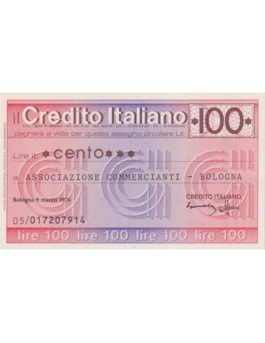 100 lire Associazione Commercianti - Bologna - 09.03.1976 - (CRIT8) FDS